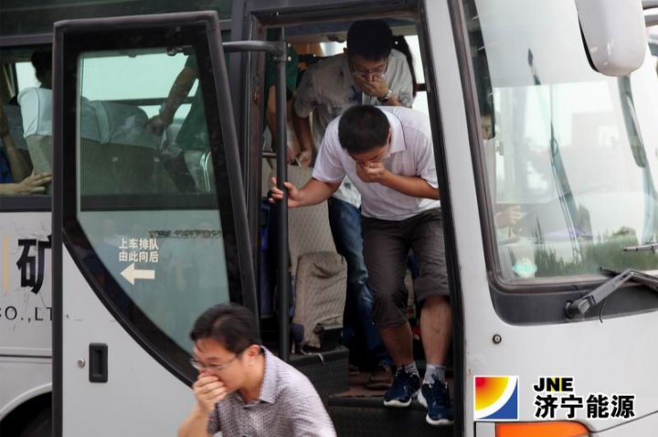 义桥煤矿通勤车消防应急演练圆满结束