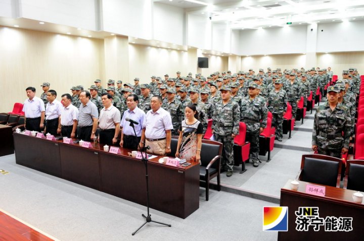 集团公司举行人民武装部揭牌暨民兵应急连点验大会