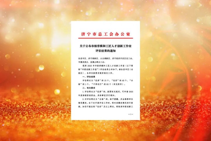 济宁能源集团一工作室获评市级工作室评估“优秀”等次